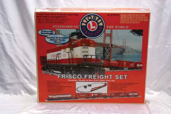 Lionel Train Set 21972 Frisco Freight set with ho: 21972 Frisco Freight set with horn. Gauge: O-27 Item Quality: Q1 Box Quality: B2