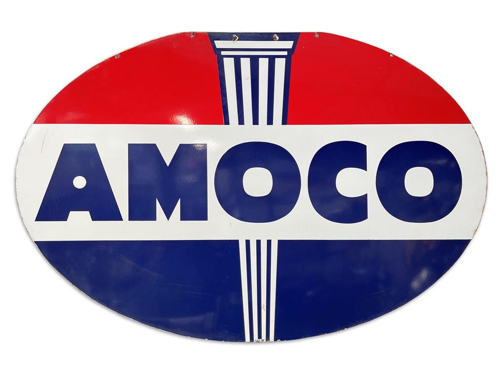 Amoco Double-Sided Porcelain Sign (1 of 1)