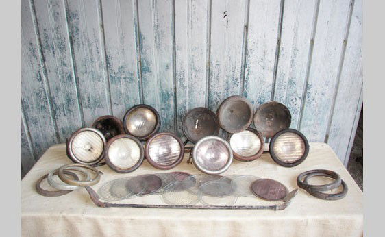 Ford Model T Parts: Ford Model T headlamps and headlamp parts.