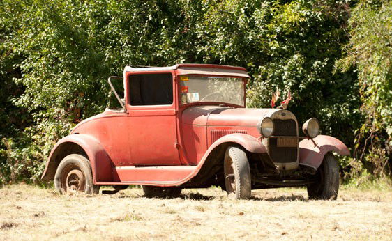 1928 Ford Model A Sport Coupe: This vehicle is mostly complete with a good, solid body and fenders. A very restorable, early Model A car. Addendum: Please note Title in Transit for this lot.