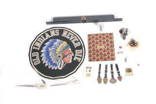 CIGAR STORE INDIAN Life-size reproduction cigar: Life-size reproduction cigar store wooden Indian.