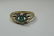 EMERALD DIAMOND RING 10K GOLD SIZE 7 - 3