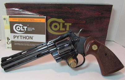 COLT PYTHON 98% BLUE 357 MAG BOX PAPERS PISTOL 6"