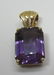 10.5CARAT AMETHYST NECKLACE PENDANT SLIDE 14K GOLD