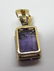 10.5CARAT AMETHYST NECKLACE PENDANT SLIDE 14K GOLD - 4