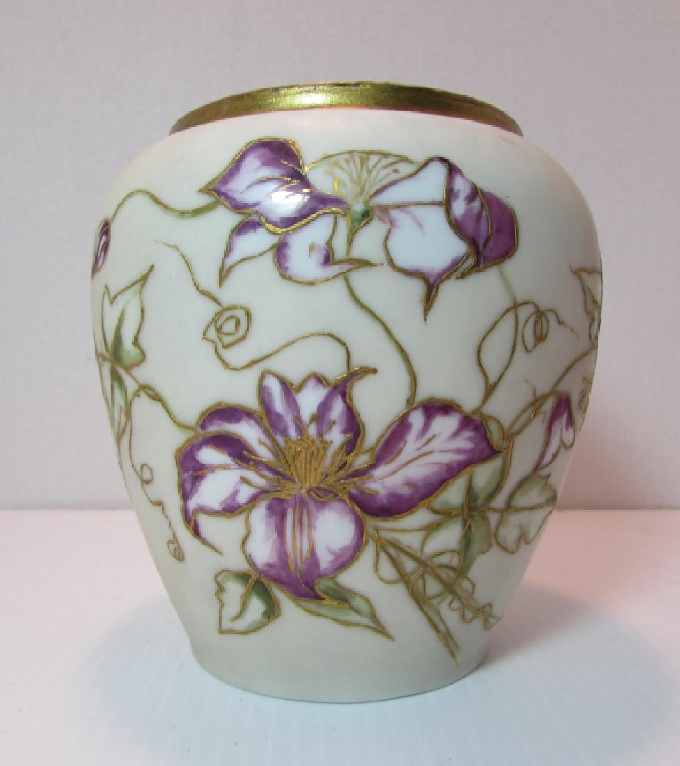 LIMOGES FLORAL PORCELAIN VASE JAR VESSEL ORCHID Mar 11, 2018