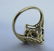 BLUE SAPPHIRE & DIAMOND RING 14K YELLOW GOLD - 3
