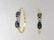 SAPPHIRE DIAMOND HOOP EARRINGS 14K YELLOW GOLD