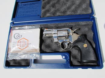 COLT PYTHON POLISHED NICKEL 357 PISTOL 2.5