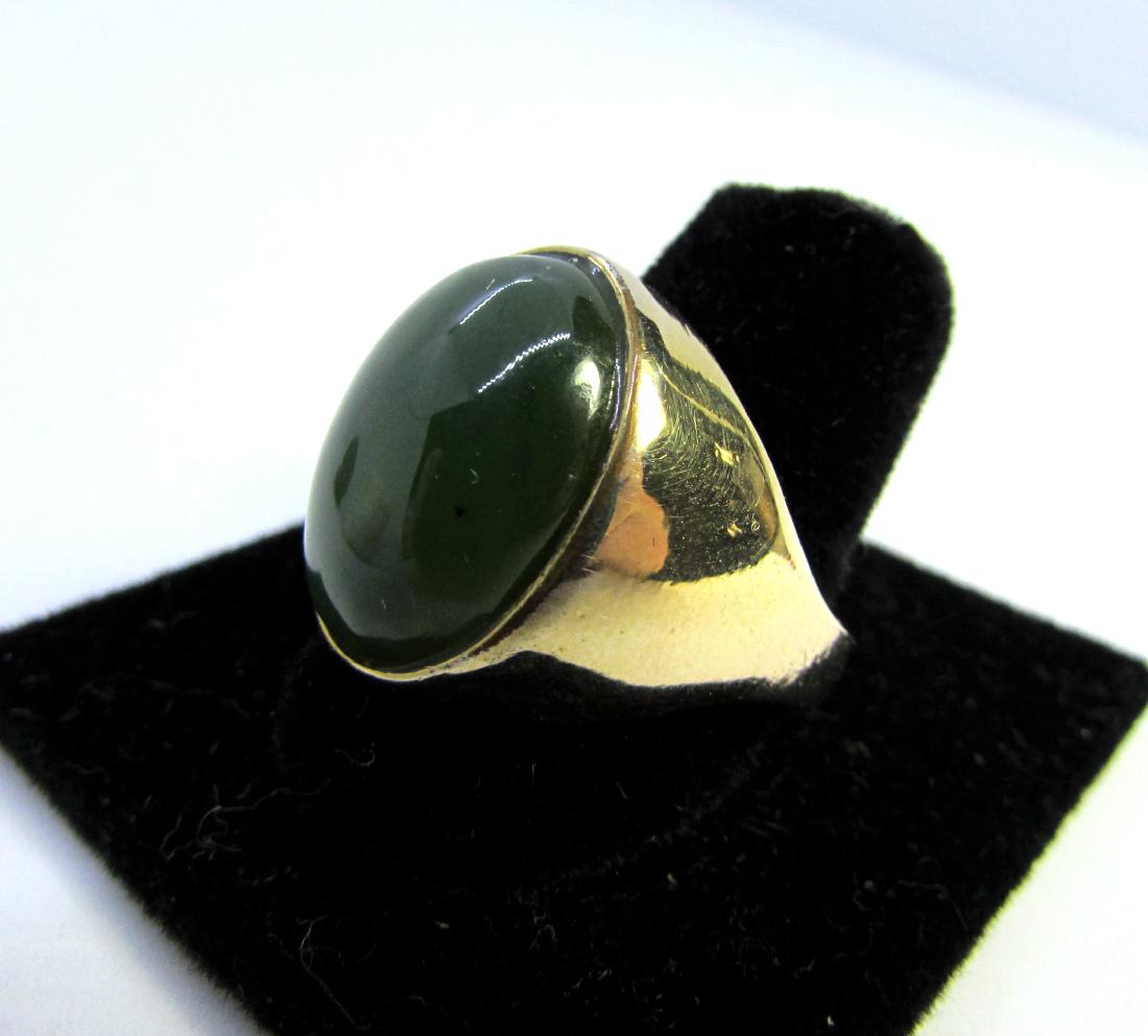 UNCAS JADE JADEITE RING 10K GOLD FILLED SIZE 11 (1 of 4)