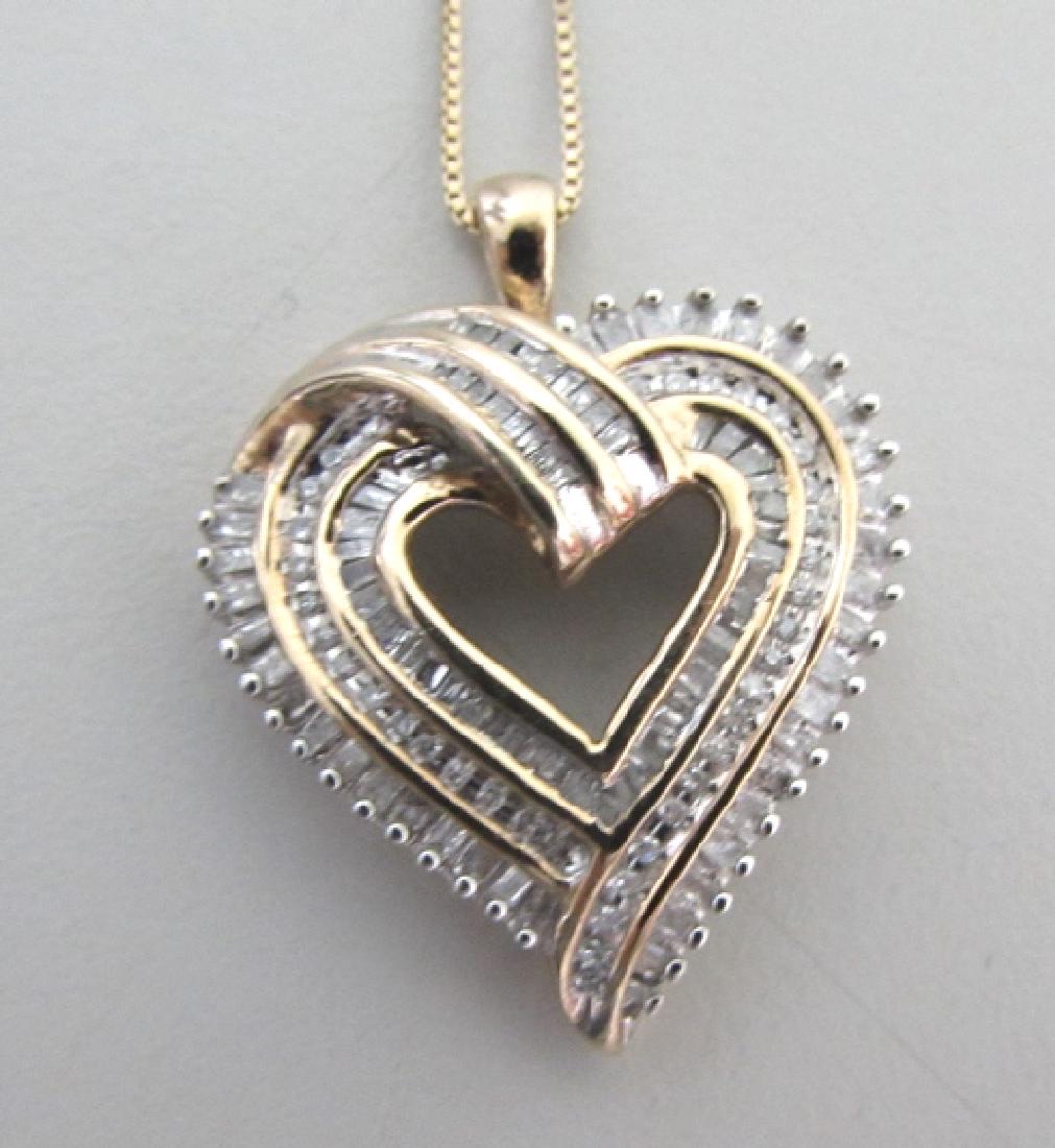 1CT DIAMOND 14K GOLD ON STERLING SILVER NECKLACE (1 of 3)