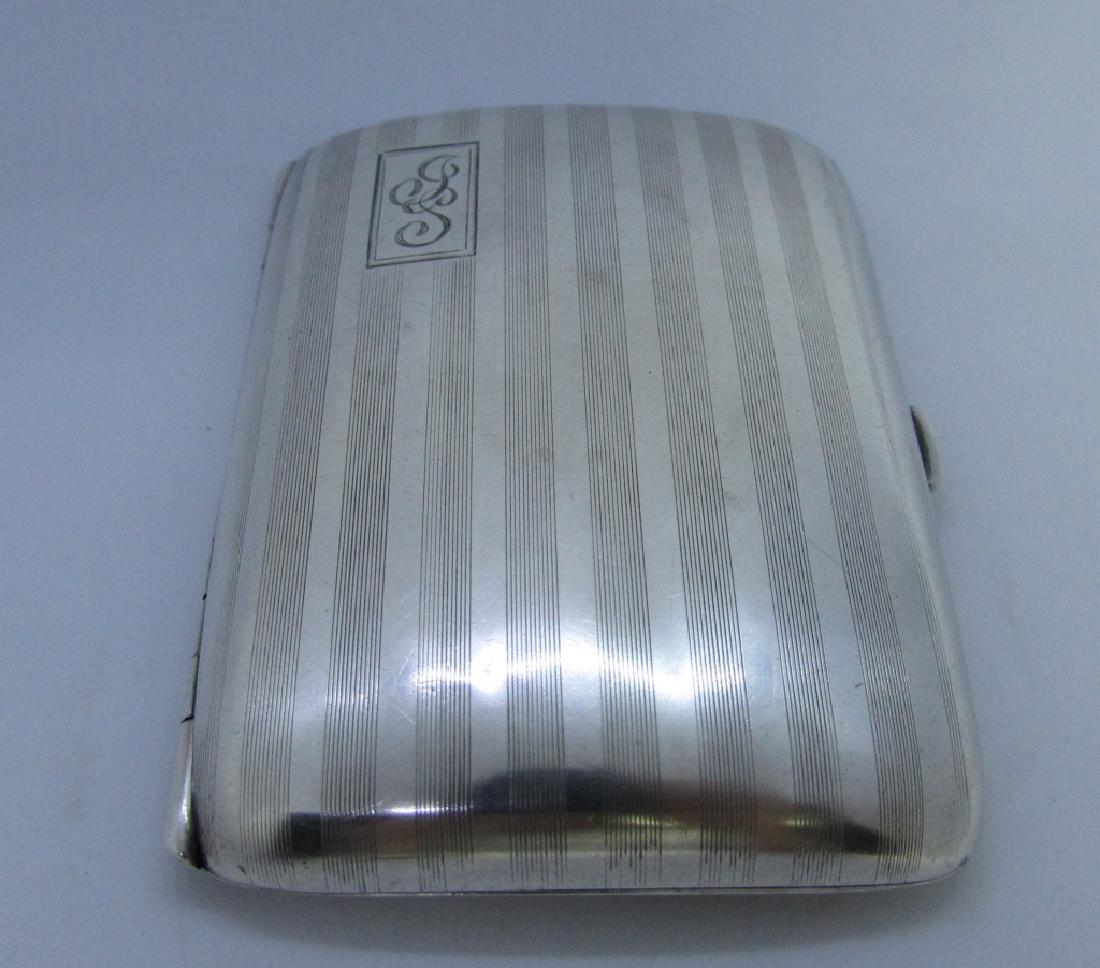 WATROUS STERLING SILVER CIGARETTE CARD CASE 68.5GR (1 of 5)