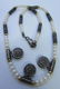 PEARL STERLING SILVER 14K GOLD BEAD NECKLACE - 3