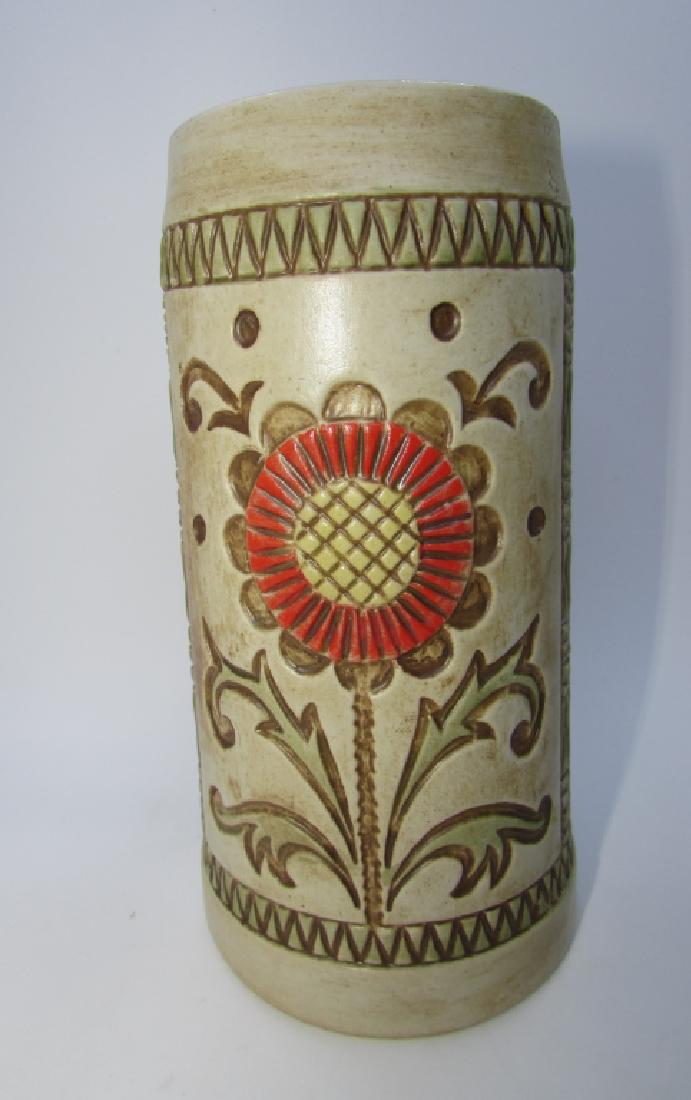 CERAMARTE BEER STEIN MUG FLOWER BRAZIL POTTERY (1 of 6)
