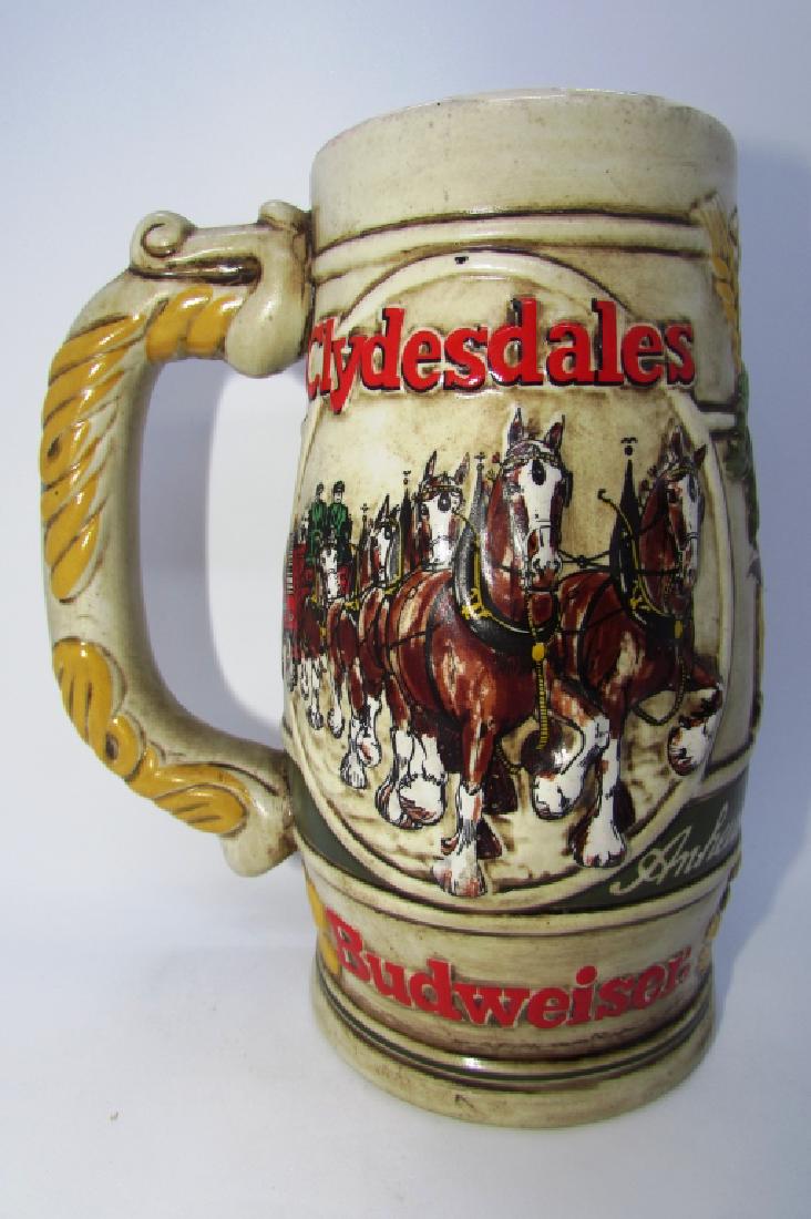 CERAMARTE BUDWEISER CLYDESDALE BEER STEIN BUSCH