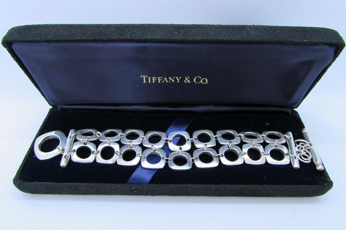 TIFFANY & CO BRACELET STERLING SILVER SQUARE LINK (1 of 6)