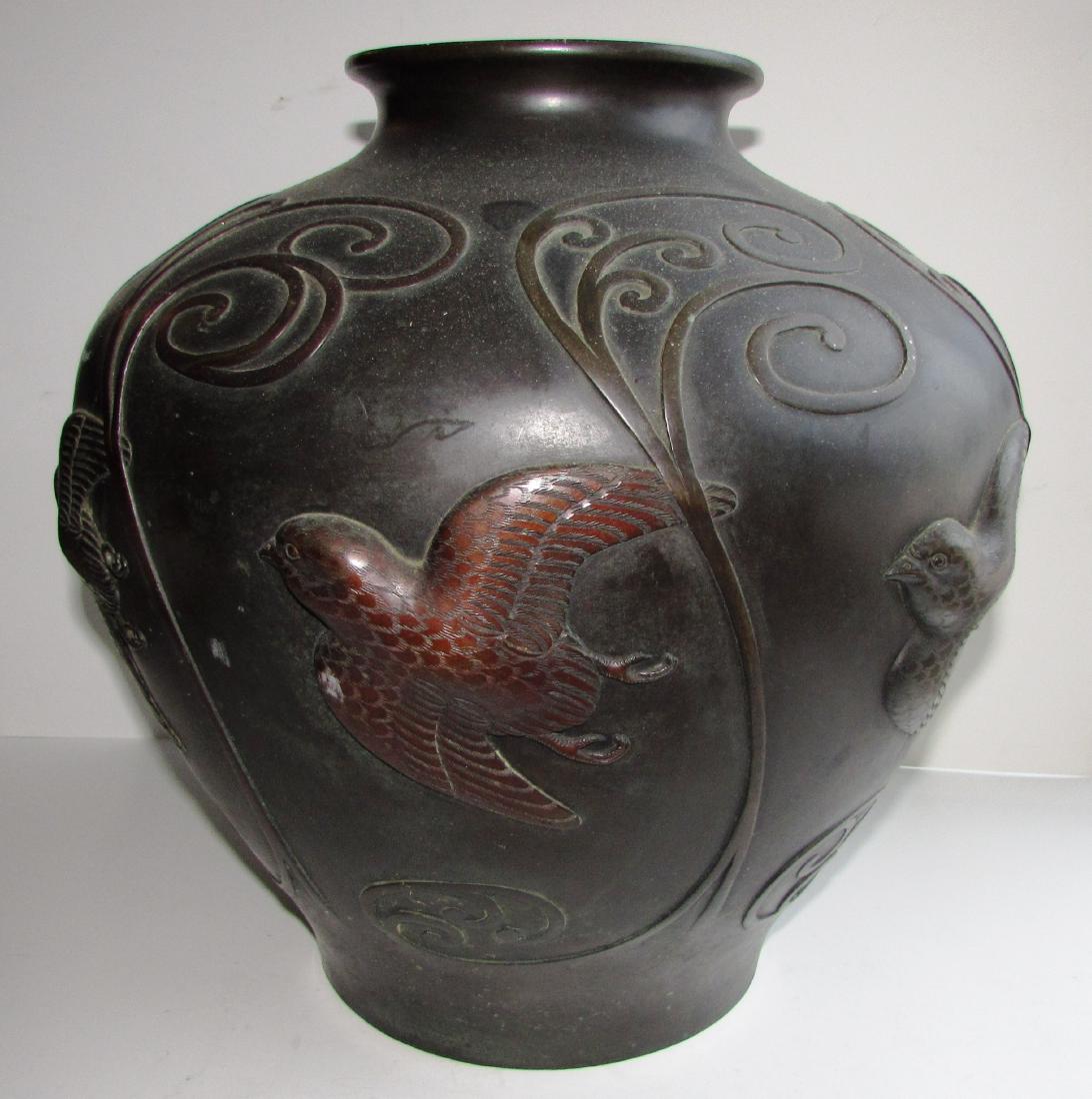 19C BRONZE JARDINIERE SPARROW FISH BOWL 14" (1 of 5)
