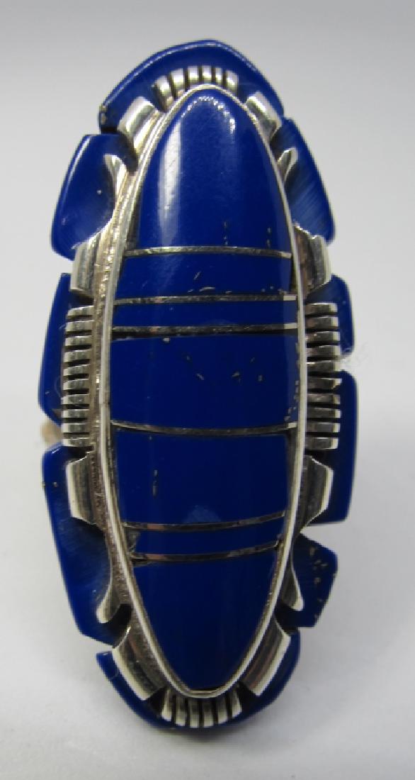 FRANCISCO LAPIS LAZULI RING STERLING SILVER NAVAJO (1 of 3)
