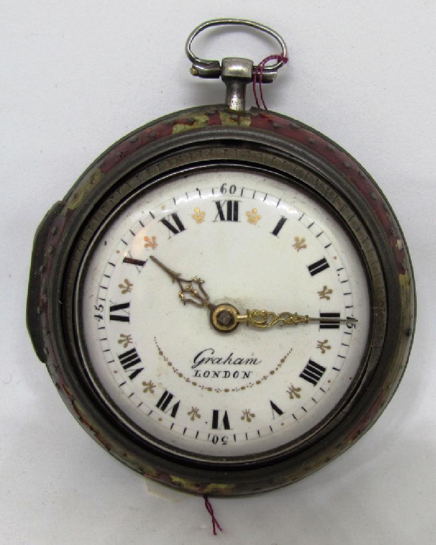 GRAHAM LONDON POCKET WATCH PAIR CASE C1700 FUSEE (1 of 10)