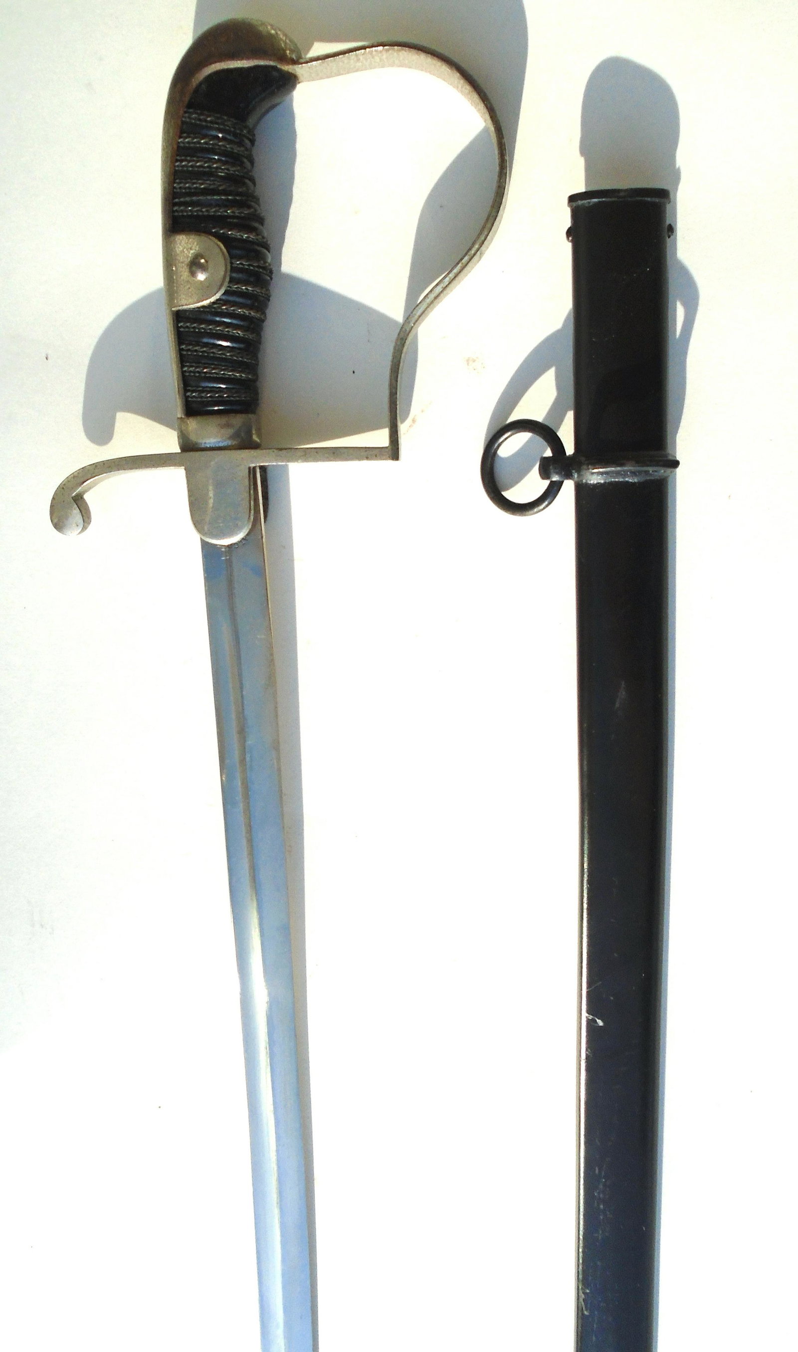 ALCOSO SOLINGEN SWORD WWI GERMAN WW1 w SCABBARD: ANTIQUE 36" BLADE, 41" OVERALL. (US SHIPPING $25)