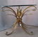 HOLLYWOOD REGENCY SIDE TABLE DORE WHEAT GILT SHEAF - 2