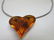 AMBER HEART NECKLACE STERLING SILVER COLLAR - 4