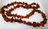 NUGGET AMBER NECKLACE 36" LONG WEIGHS 109.6 GRAMS - 2