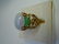 10CT LAVENDER & GREEN JADEITE JADE RING 14K GOLD - 2