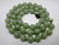 25" GREEN JADE NECKLACE 12MM BEADS SILVER CATCH