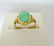 12MM X 9MM JADE JADEITE RING 22K GOLD TRANSLUCENT