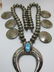 SILVER DOLLAR SQUASH BLOSSOM NECKLACE COIN SILVER - 2