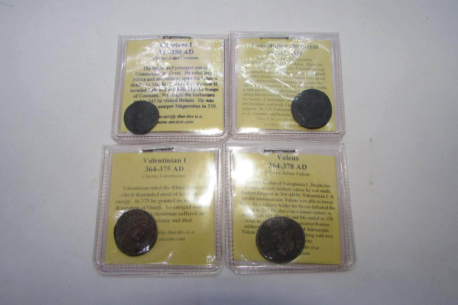 4 ANCIENT ROMAN COINS CONSTANTINE VALENS 306-378AD (1 of 9)