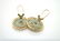 JADE EARRINGS 14K GOLD W CLIP 8.7 GRAMS - 4