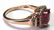 2 CARAT RUBY DIAMOND 14K ROSE GOLD RING SIZE 7 - 6