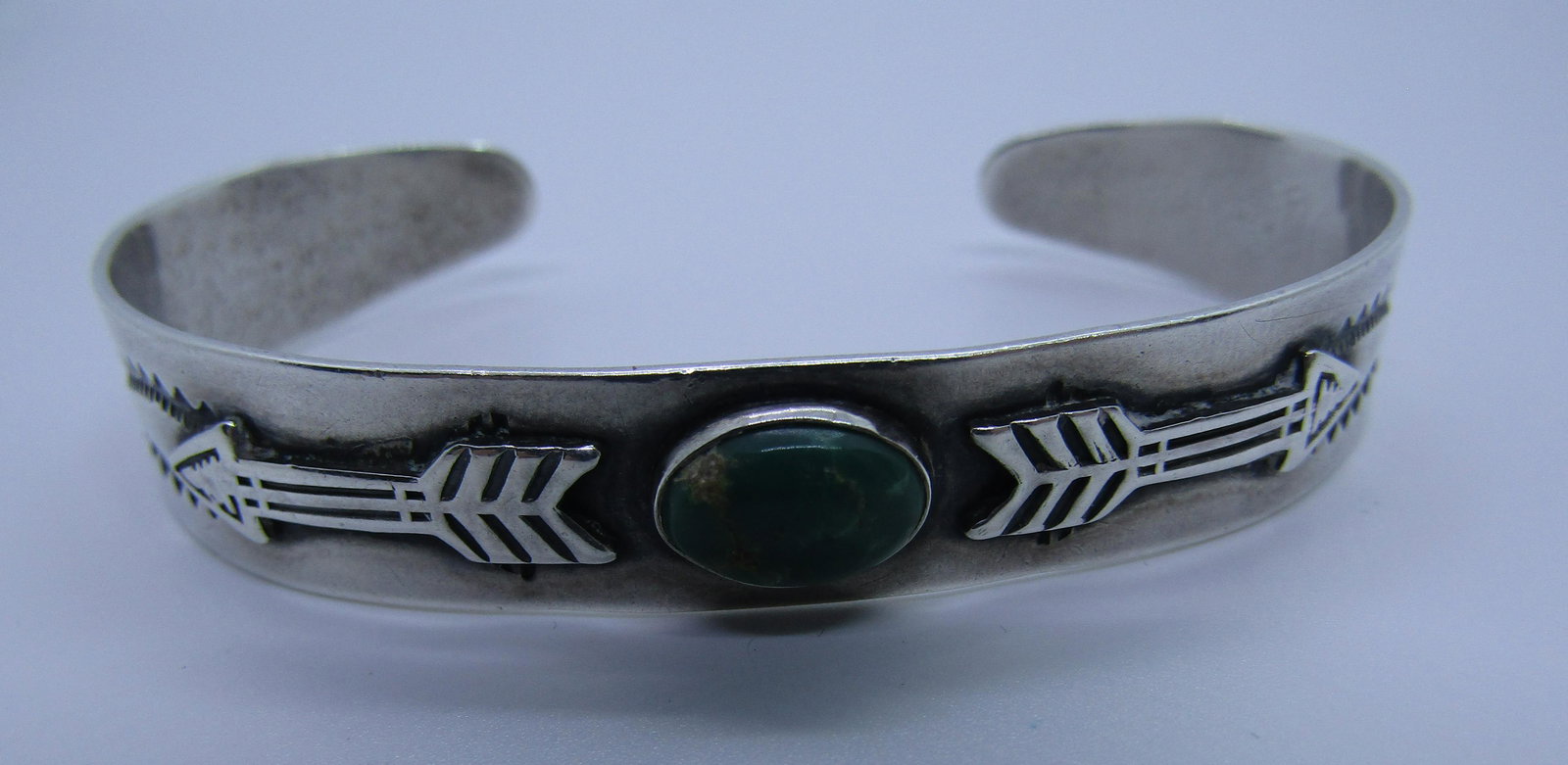 FRED HARVEY ERA TURQUOISE BRACELET COIN SILVER (1 of 6)