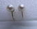 14K GOLD CULTURED PEARL EARRINGS SCREWBACK 7MM