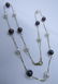 BLACK & WHITE PEARL NECKLACE 14K GOLD BOX CHAIN - 2