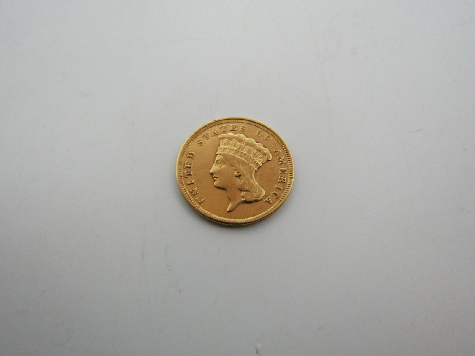 1854 US 3 DOLLAR GOLD PRINCESS COIN (1 of 2)
