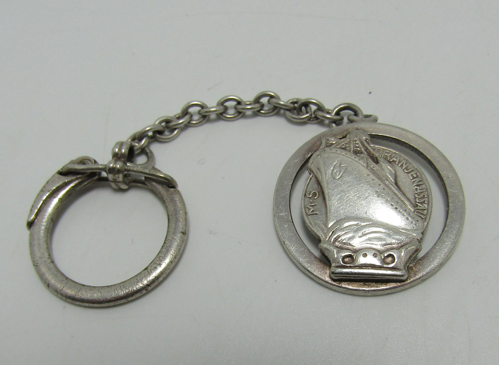 STERLING CRUISE SHIP KEYCHAIN M.S. ORANJE-NASSAU (1 of 4)