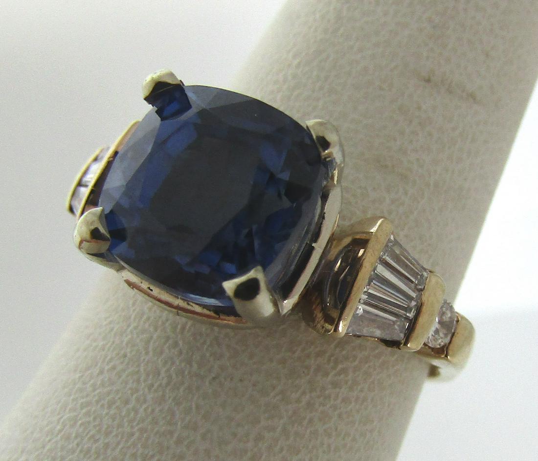 4.70 CARAT TANZANITE AND DIAMOND RING 14K GOLD (1 of 4)