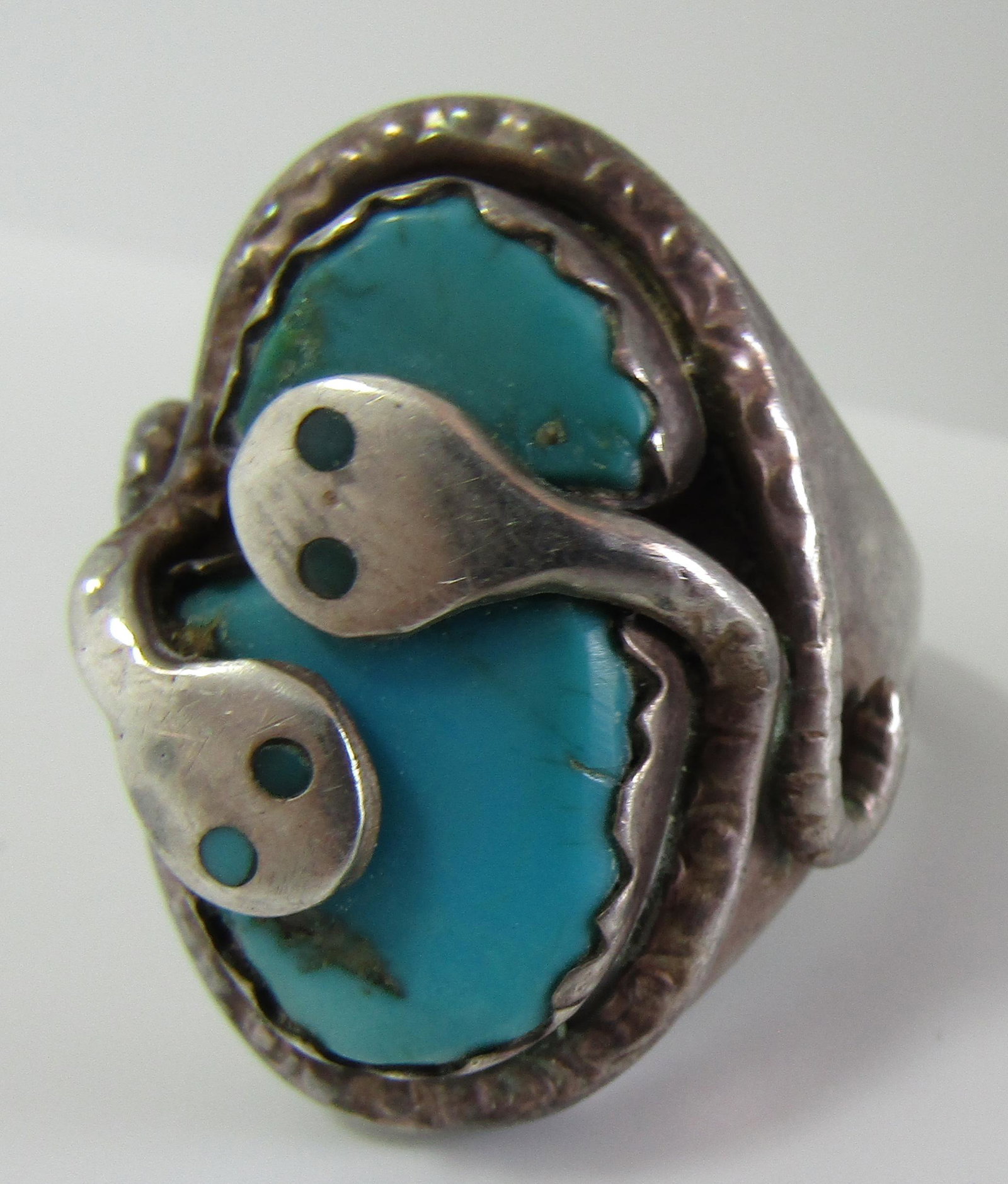 EFFIE C TURQUOISE RING STERLING SILVER SIZE 12 (1 of 3)
