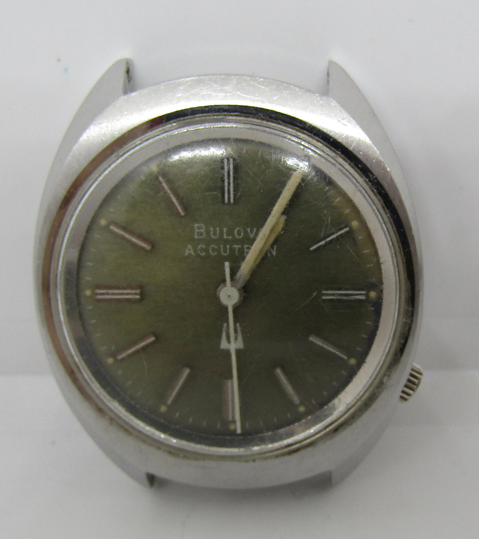 BULOVA ACCUTRON WRISTWATCH N6 WATCH T003114: NON WORKING FOR PARTS STAINLESS STEEL WATER RESISTANT. USA SHIPPING $5