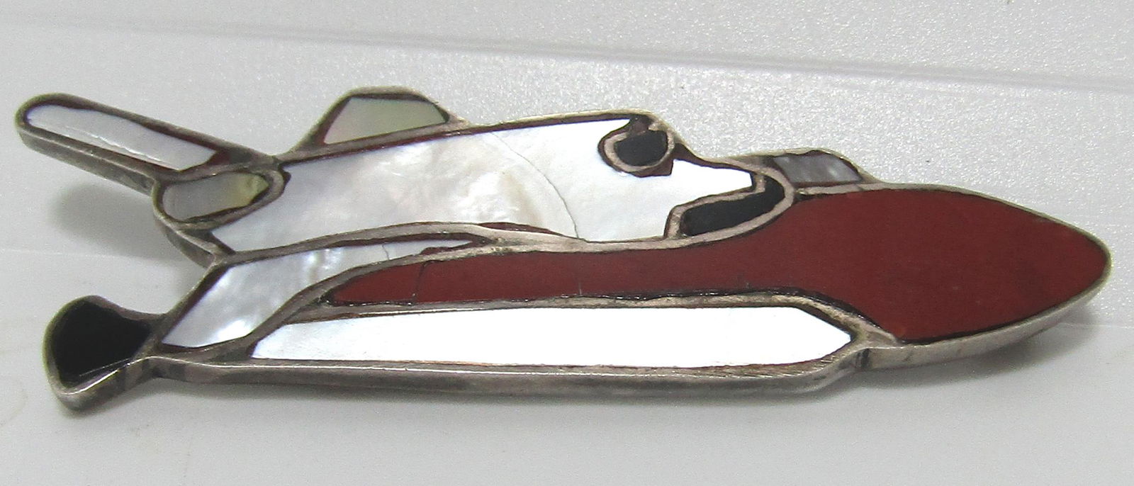 SPACE SHUTTLE NASA STERLING INLAID PIN PENDANT (1 of 3)