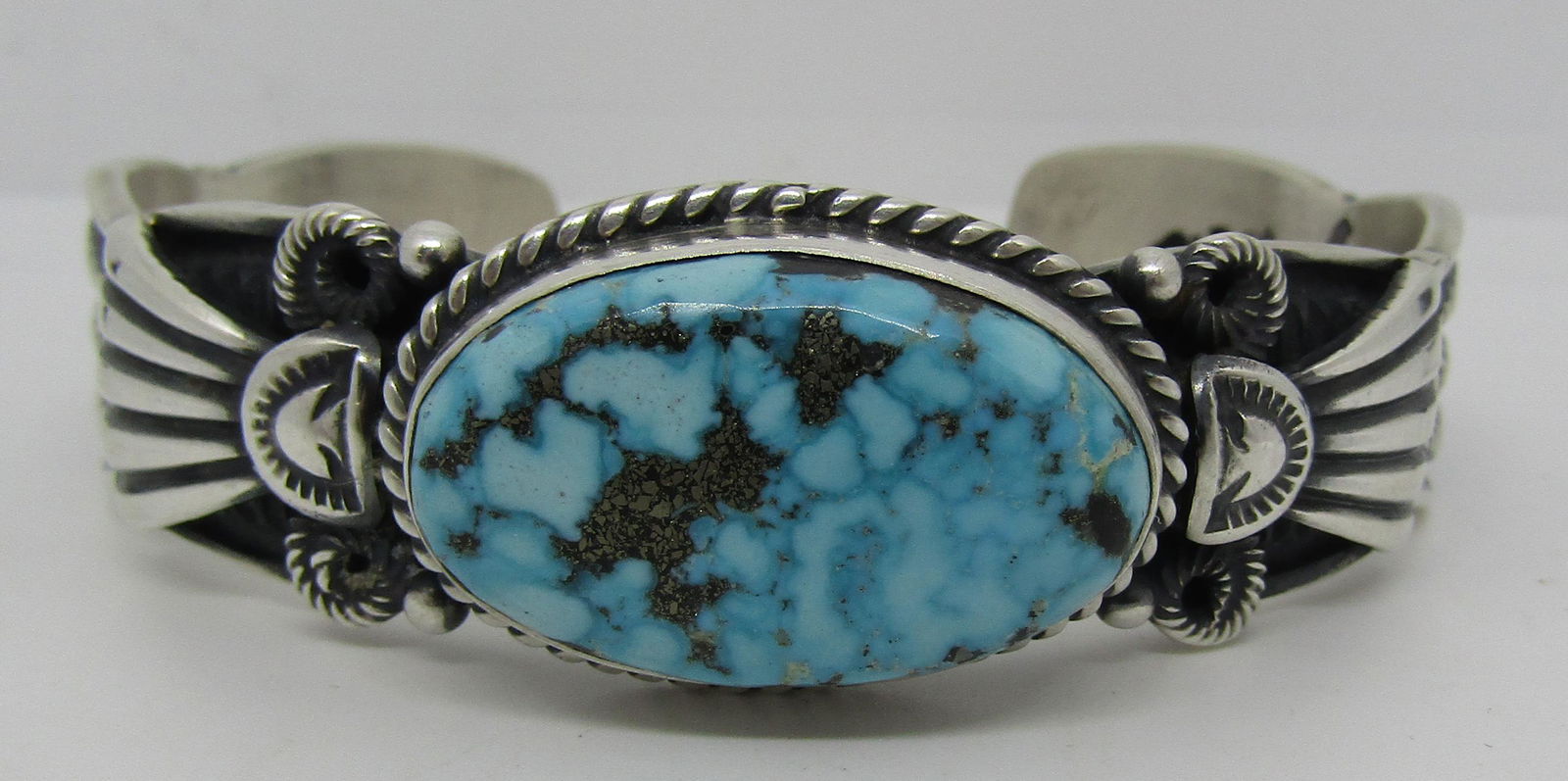 CADMAN MARK WATERWEB TURQUOISE STERLING BRACELET (1 of 5)