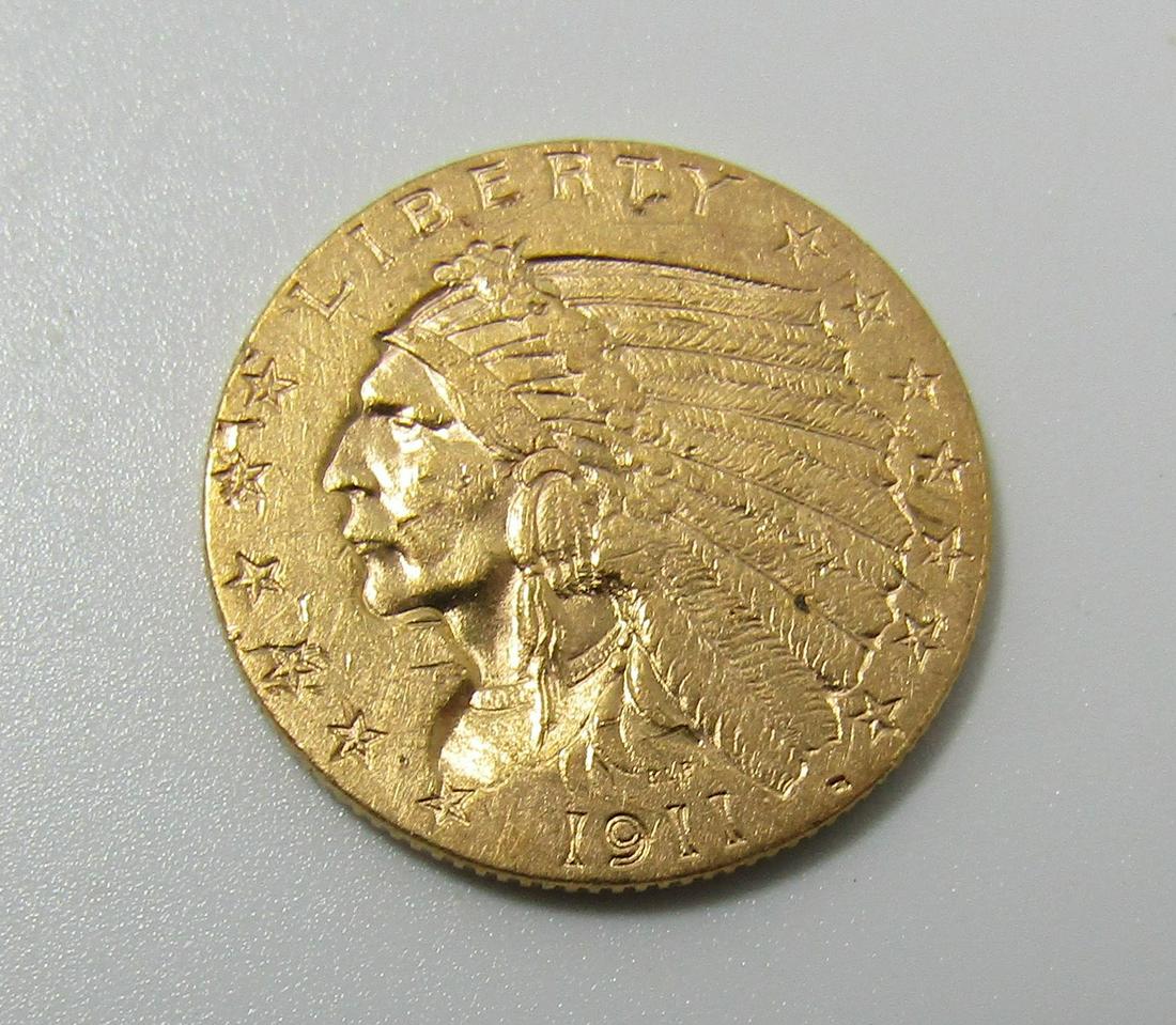 1911 US GOLD INDIAN 2 1/2 DOLLAR US COIN (1 of 2)