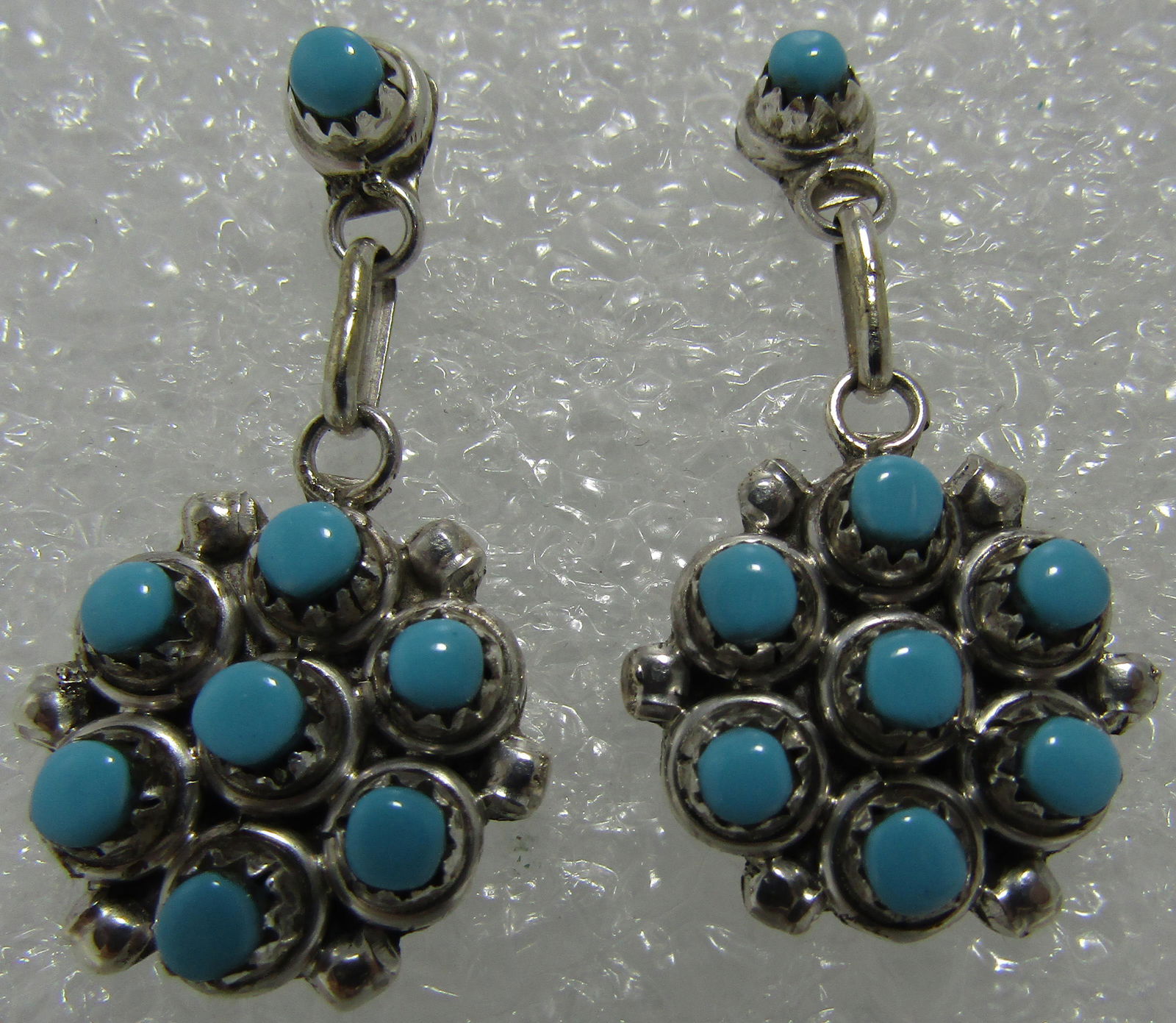 DK MARK SNAKE EYE TURQUOISE STERLING EARRINGS (1 of 2)