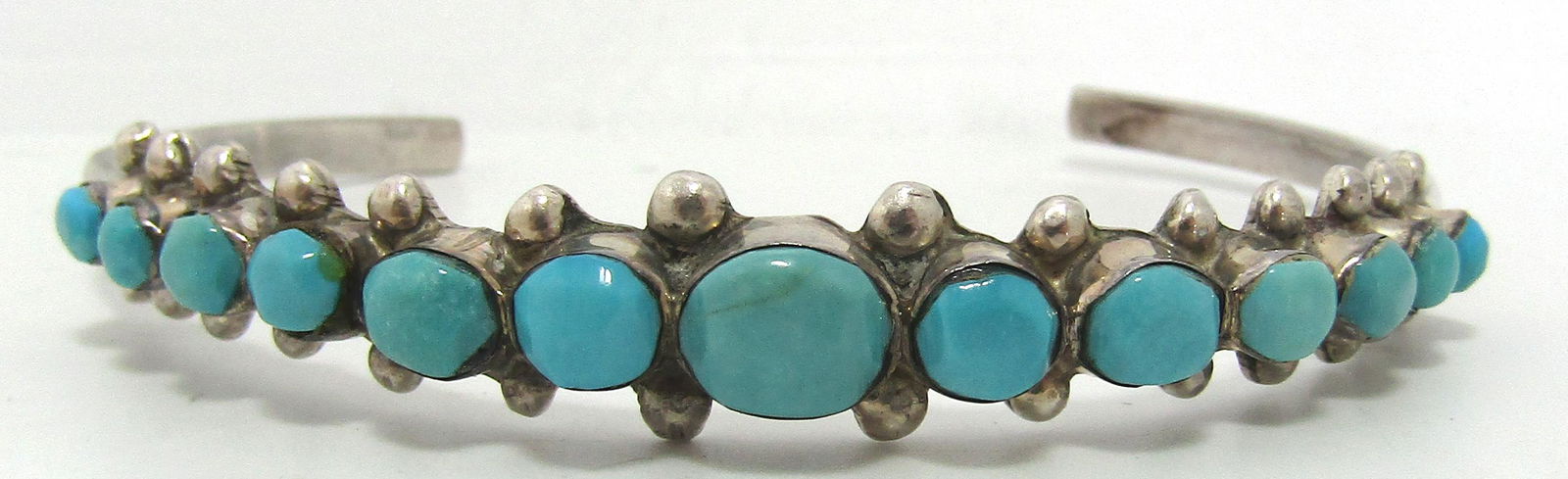 SNAKE EYE TURQUOISE CUFF BRACELET STERLING SILVER (1 of 3)