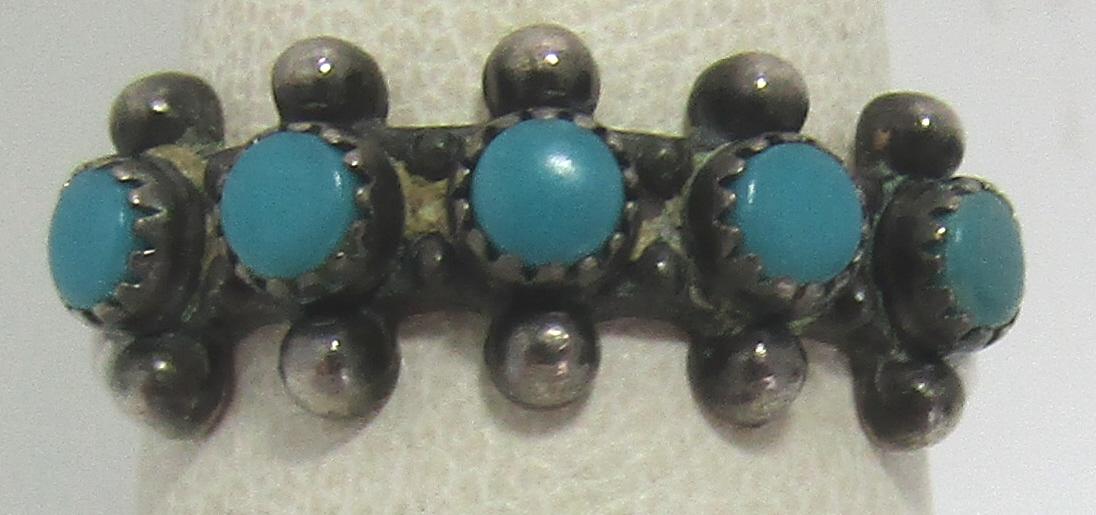 SNAKE EYE TURQUOISE STERLING SILVER RING (1 of 3)