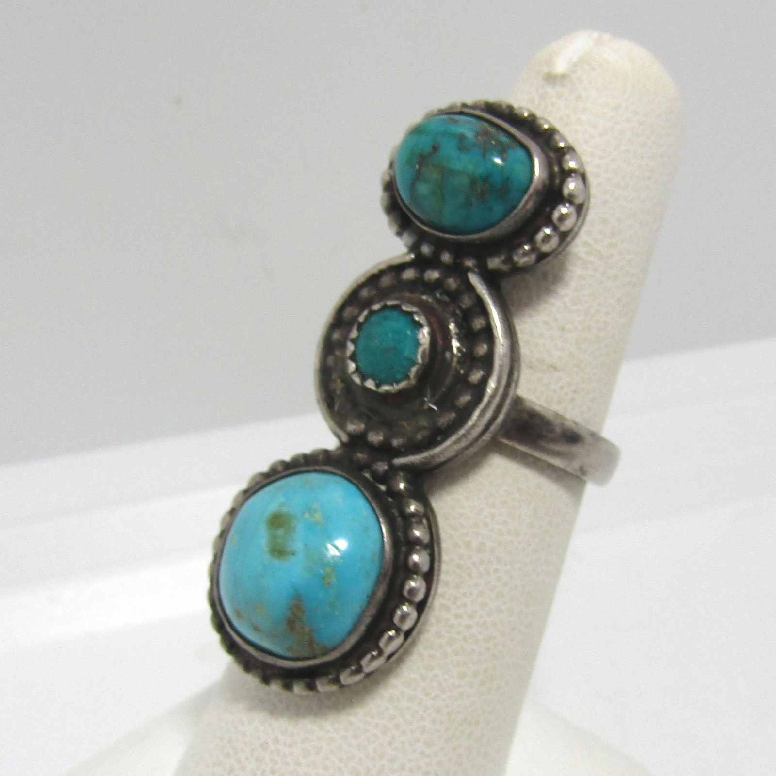 HS MARK TURQUOISE STERLING SILVER RING (1 of 5)