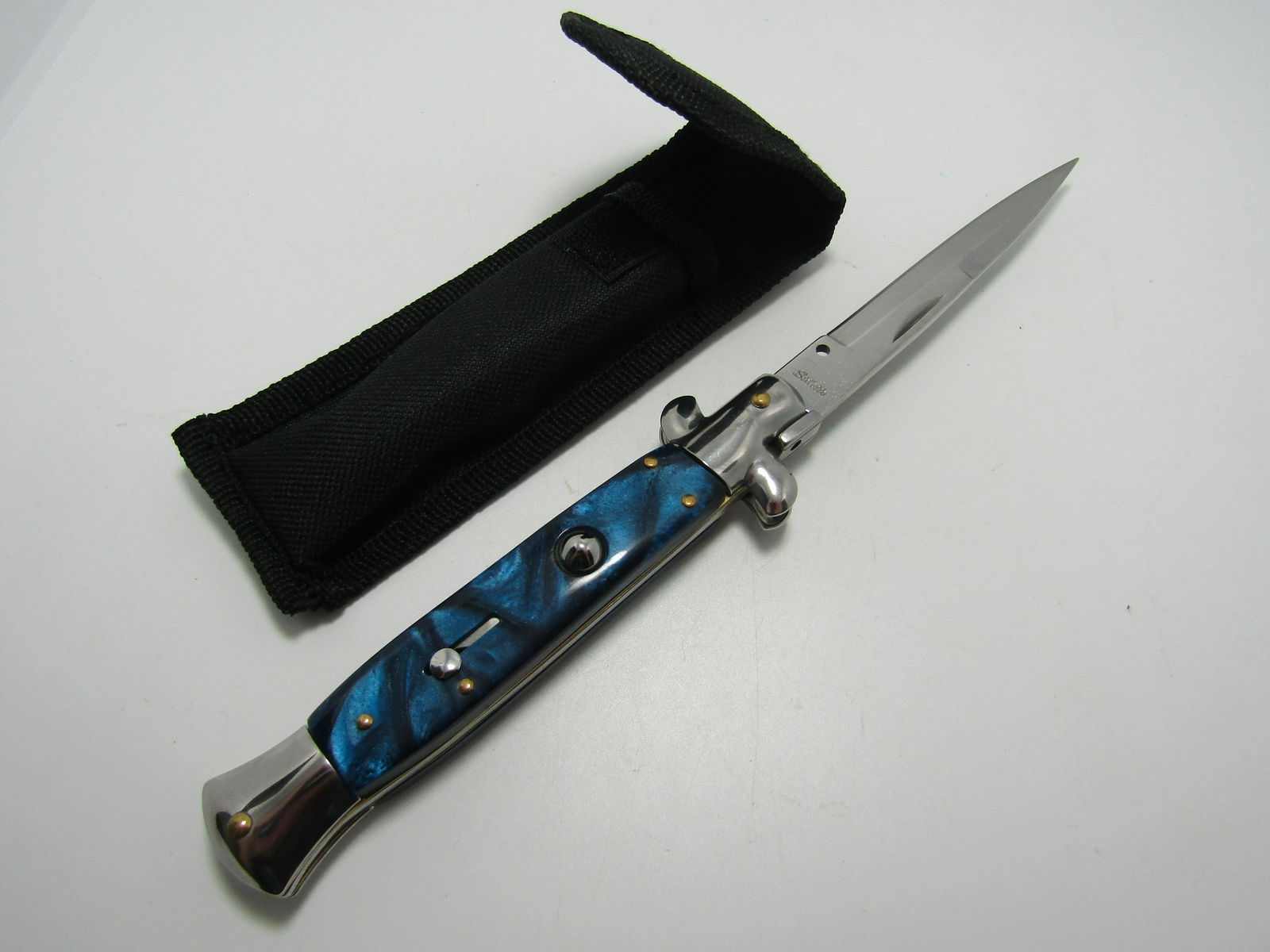 SWITCHBLADE STILETTO KNIFE BLUE (1 of 4)